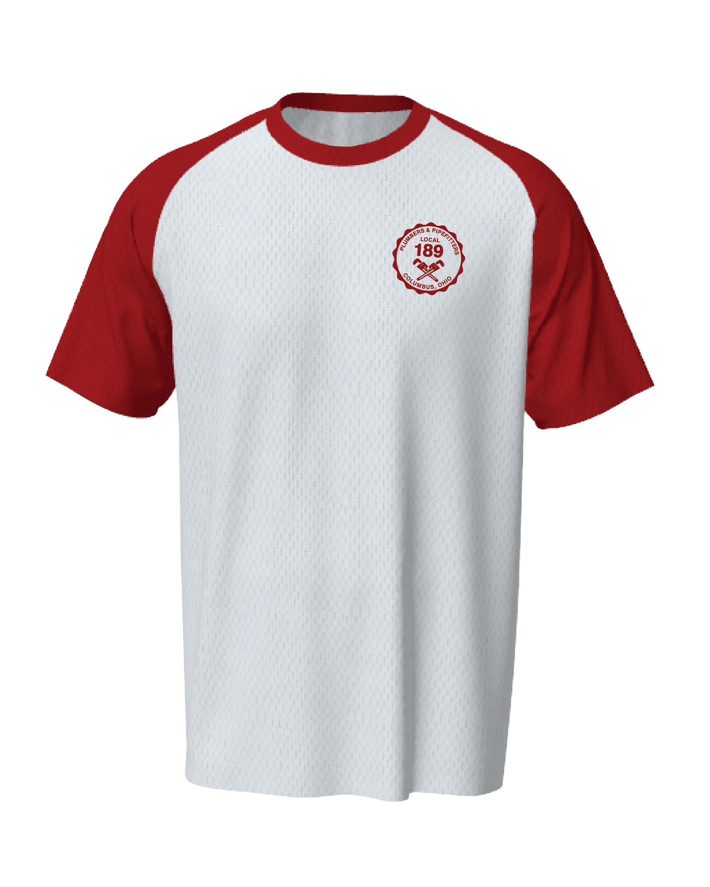 189 Dryfit White & Red Jersey