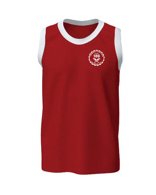 189 Red and White Singlet